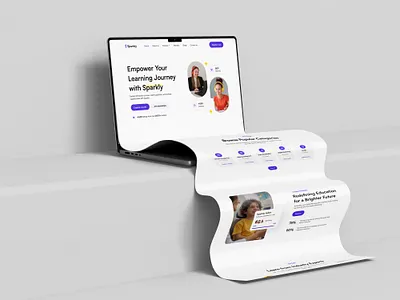 UI Wiki - Immersive EdTech Homepage UI Design vibrant homepage layout
