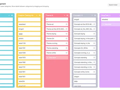 IronSource data analysis drag drop lists tags ui ux
