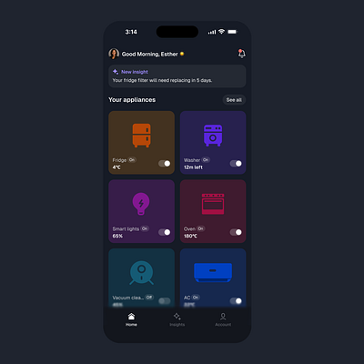 Smart Home App ai appdesign design mobile mobileapp productdesign smart app smarthome ui uidesign uiux user experience user interface userinterface ux uxui