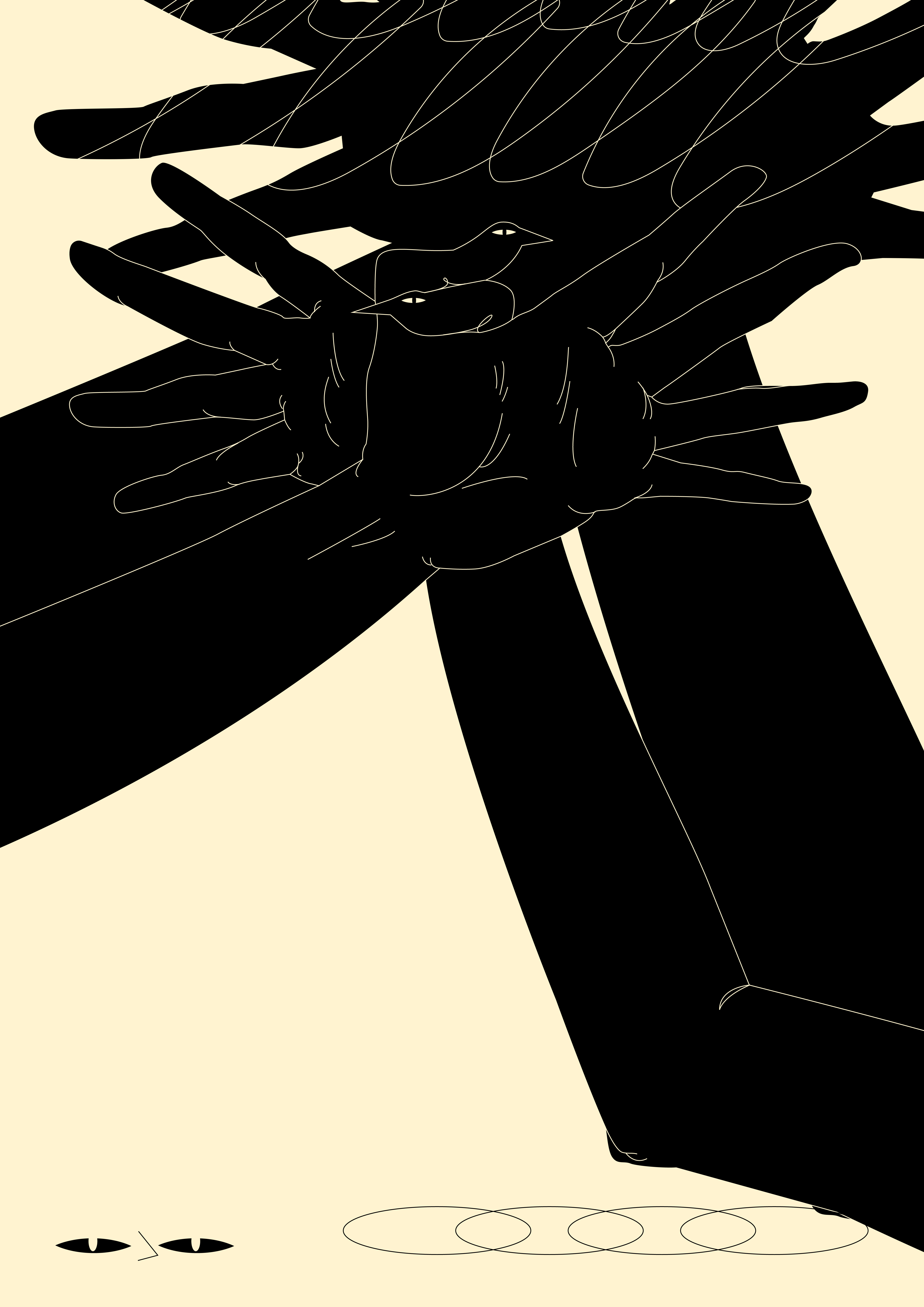 Together abstract birds birds illustration composition conceptual illustration cover cover illustration design dual meaning editorial editorial illustration graphic design hands hands illustration illustration laconic lines minimal poster ui