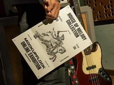 HOM Poster 03 Mockup a4 brand brand identity branding design designer event graphic design guitar logo mockup mockup flock mockups poster presentation print promotion psd template white