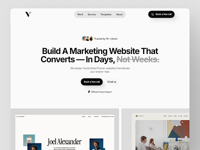 Vibeflow - Redesign website done in Framer agency branding clean framer graphic design grid landing page layout modern ui web design website white