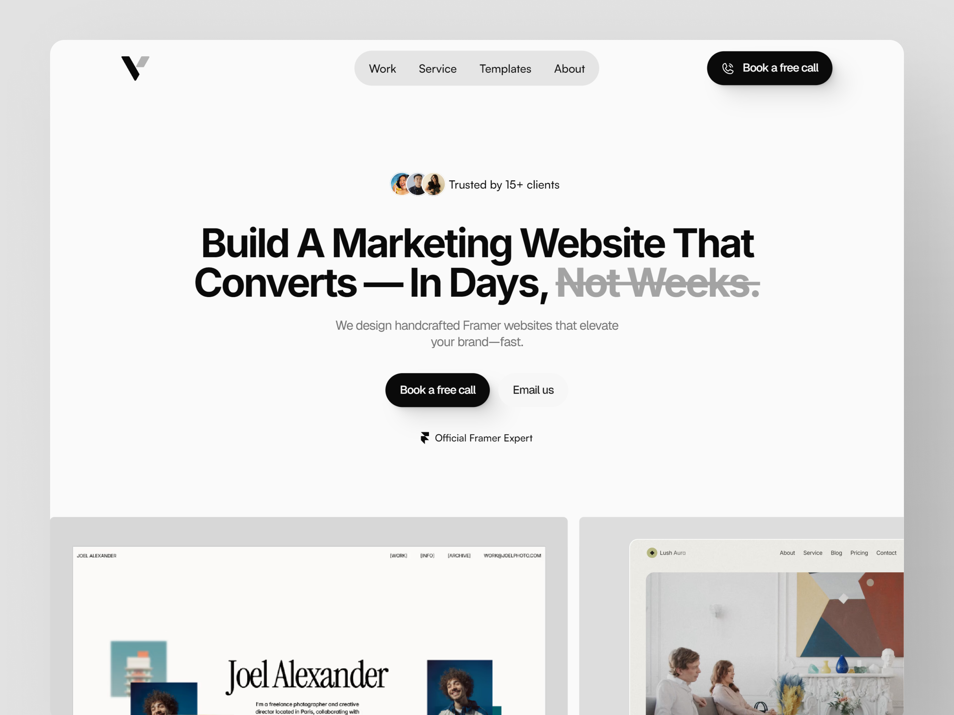 Example of High Converting Framer Landing Page