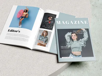 Simple Modern Magazine Template branding brochure business creative design illustration layout magazine modern simple templa template