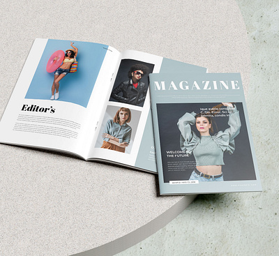 Simple Modern Magazine Template branding brochure business creative design illustration layout magazine modern simple templa template