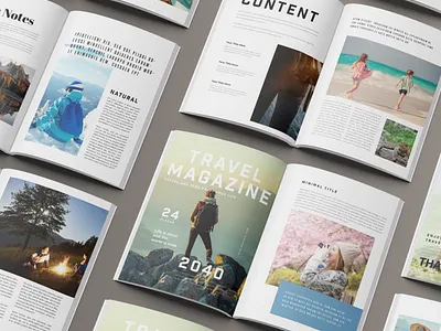 Travel Magazine Template Layout branding brochure business creative design illustration layout magazine template travel