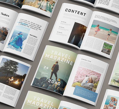Travel Magazine Template Layout branding brochure business creative design illustration layout magazine template travel