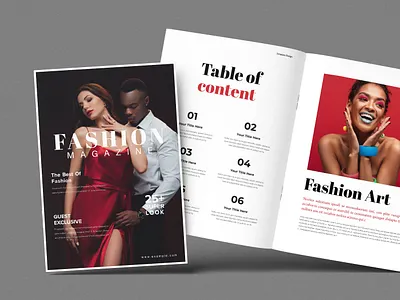 Fashion Style Magazine Template branding brochure business creative design fashion illustration layout magazine style template