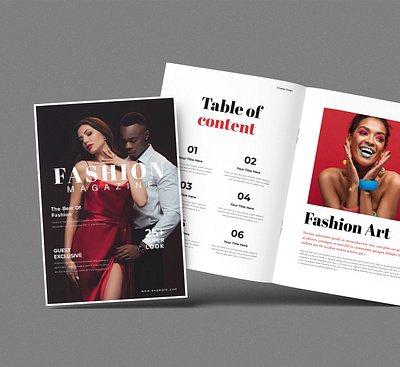 Fashion Style Magazine Template branding brochure business creative design fashion illustration layout magazine style template