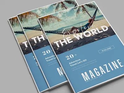 Modern Minimalist Magazine Layout Template for Travel branding brochure business creative design illustration layout lifestyle magazine minimalist modern template travel