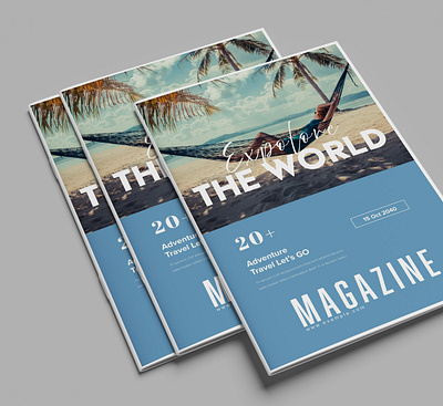 Modern Minimalist Magazine Layout Template for Travel branding brochure business creative design illustration layout lifestyle magazine minimalist modern template travel