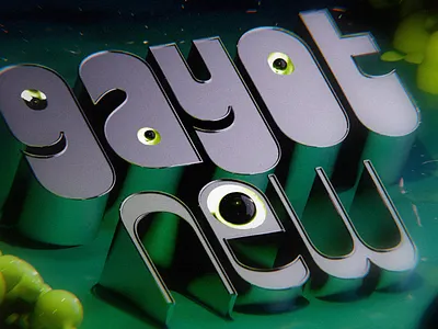 Gayot New: a retro sci-fi display typeface 3d branding cool display fonts fonts graphic design logo sci fi type design typefaces typography