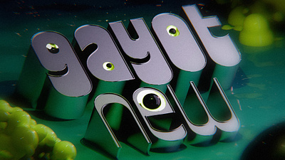 Gayot New: a retro sci-fi display typeface 3d branding cool display fonts fonts graphic design logo sci fi type design typefaces typography