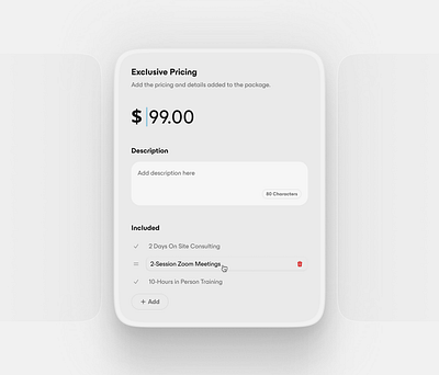 Pricing Component 3d animation branding design design system graphic design illustration logo motion graphics ui