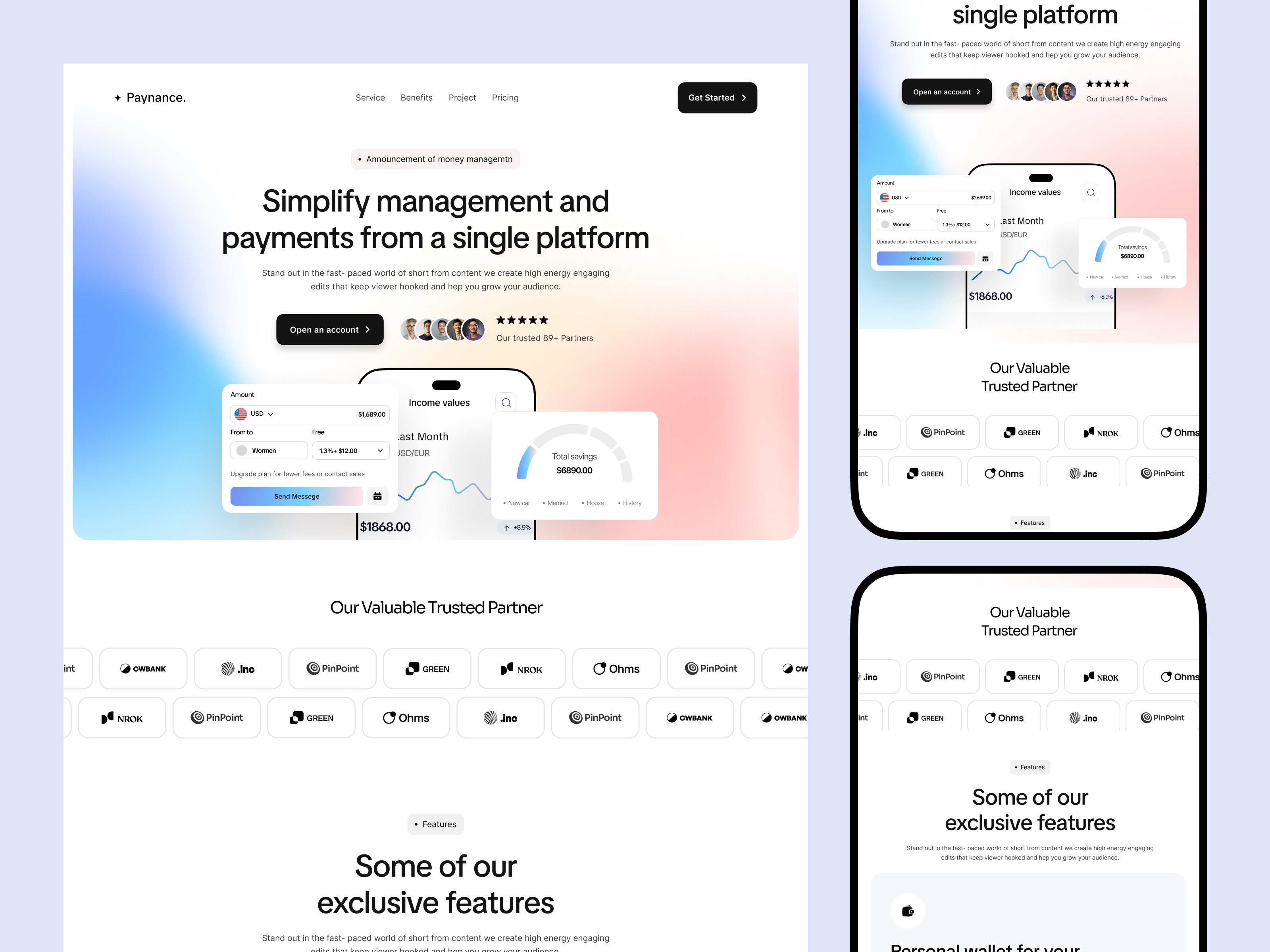 Example of Saas Landing Page