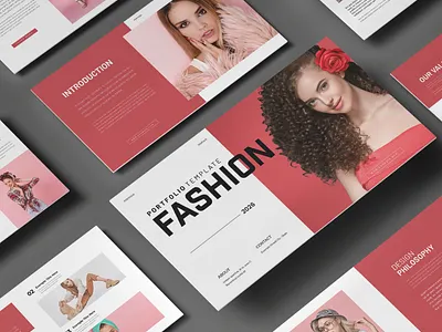 Modern Fashion Presentation Portfolio Template branding brochure business creative design fashion illustration layout modern portfolio presentation template