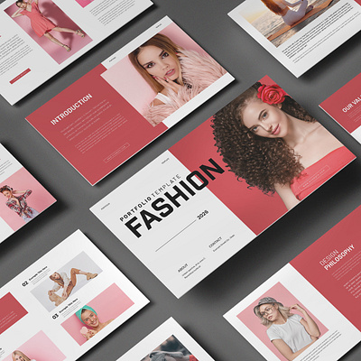 Modern Fashion Presentation Portfolio Template branding brochure business creative design fashion illustration layout modern portfolio presentation template