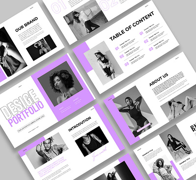 Modern Presentation Portfolio Template branding brochure business creative design illustration layout modern portfolio presentation template