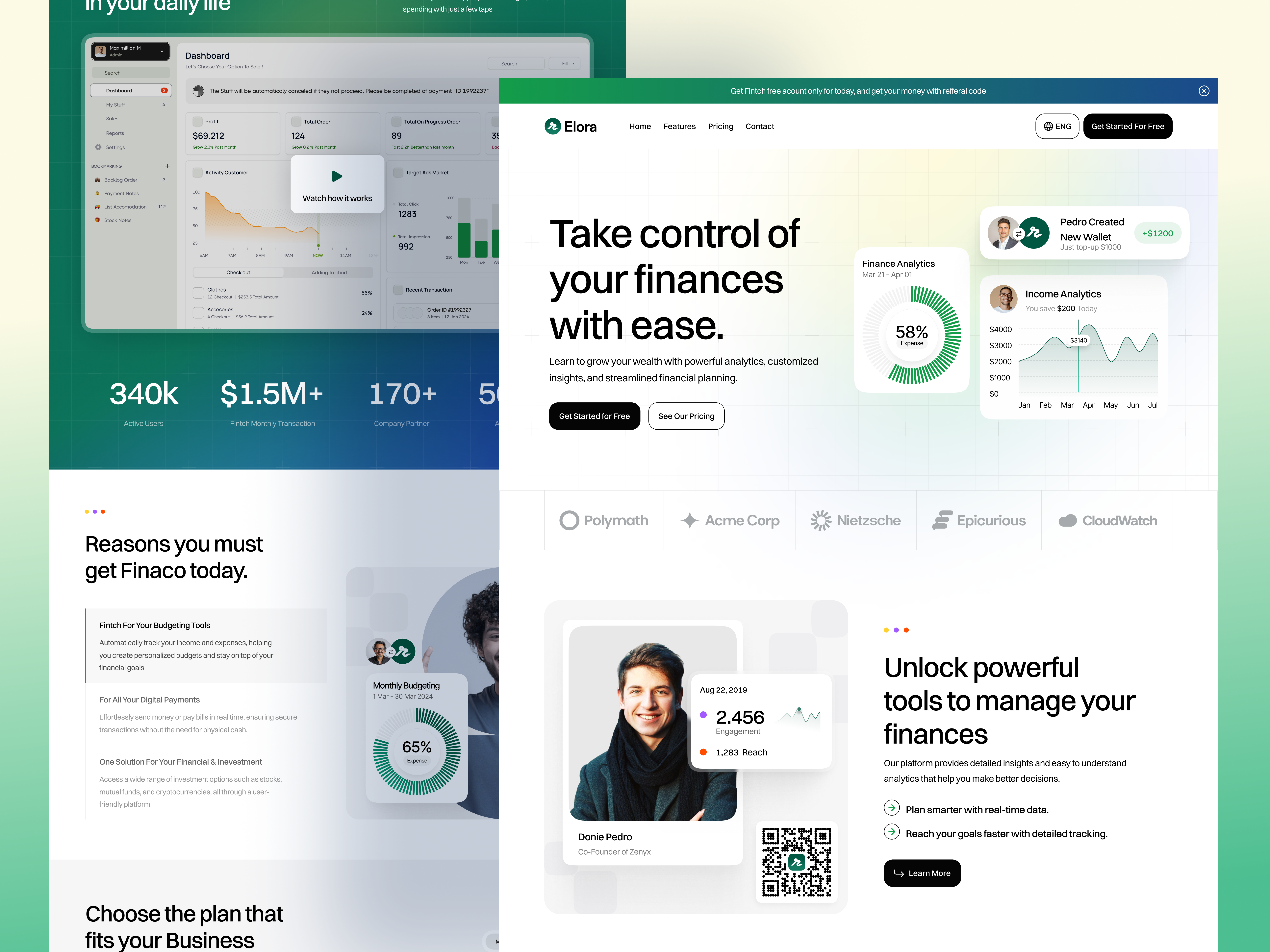 Example of Saa S Landing Page Design