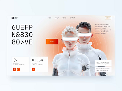 Talent Assessment Test 3d ai animation branding design illustration lending talent test ui webdesign