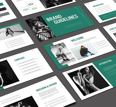 Brand Guideline Presentation Layout Template brand branding brochure business creative design guideline illustration layout presentation template
