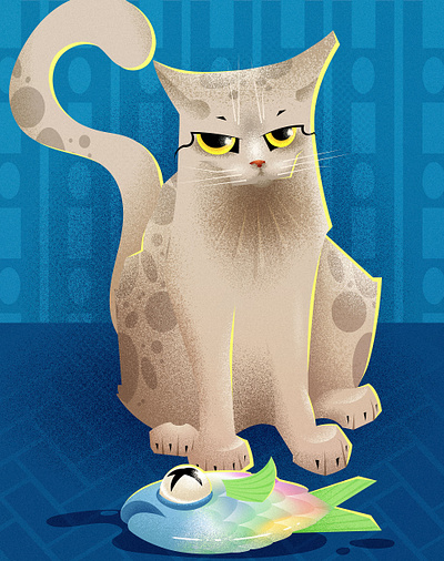 Cat Illustration angry cat animal illustration cartoon cat illustration vector