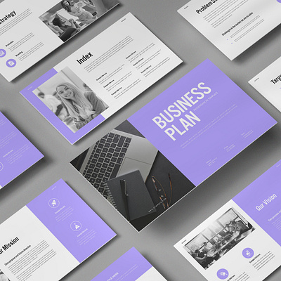Business Plan Presentation Template branding brochure business creative design illustration layout plane presentation template