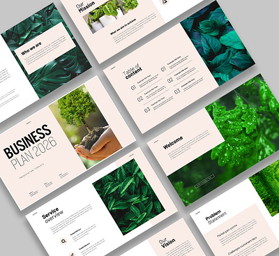 Minimal Business Plan Presentation Template branding brochure business creative design illustration layout minimal plan template