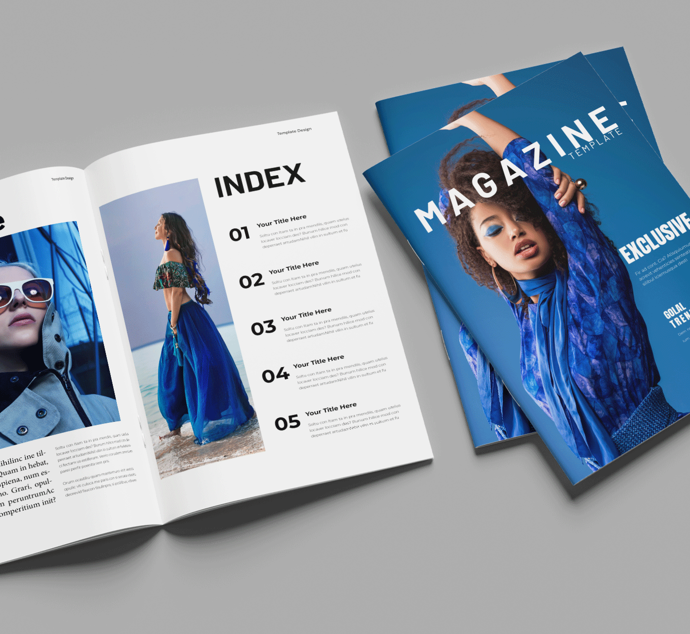 Modern Fashion Simple Magazine Template branding brochure business creative design fashion illustration layout magazine minimal modern template