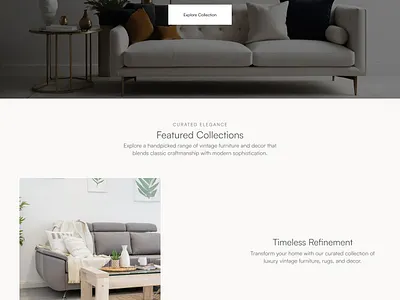 Furniture Landing Page branding design typography ui ux