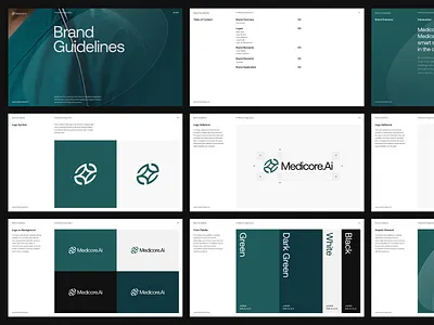 Medicore.AI - Medical AI Diagnostics Brand Guidelines ai ai branding ai health care ai medical care brand guidelines brand identity branding health healthcare healthcare branding identity logo logo design logos logotype medical medical branding medical care typography visual identity