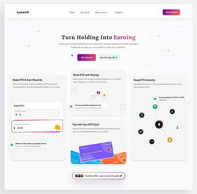 Trading Platform - Hero Section crypto cryptocurrency design finance investment productdesign trading ui uidesign uiux userinterface ux uxdesign web design webdesign website