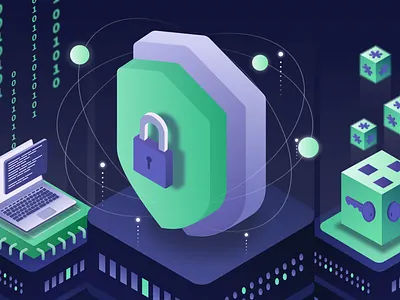 Security System Illustration branding design flat graphic design illustration illustrator logo minimal ui vector