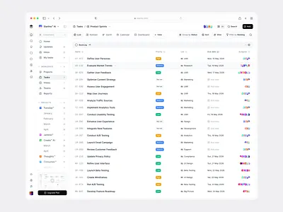 Backlog Tasks app design app ui backlogs issues list list app product design status table task tasks design web app