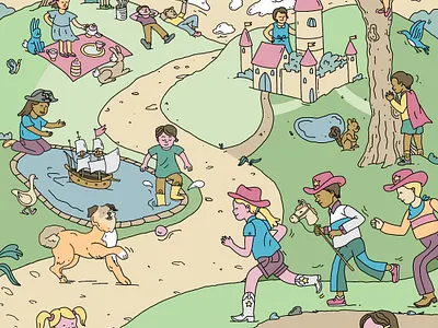 Editorial Illustration for Deseret Magazine black outline cartoon childrens book digital ilustration editorial graphic design illustration illustration artists landscape magazine nature outdoors playful procreate whimsical