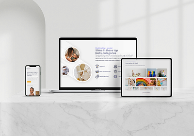Baby Products Landing Page adobe baby child children design designer figma graphic design kids landing page mac mockup motherhood product ui ui design uiux user interface web designer website