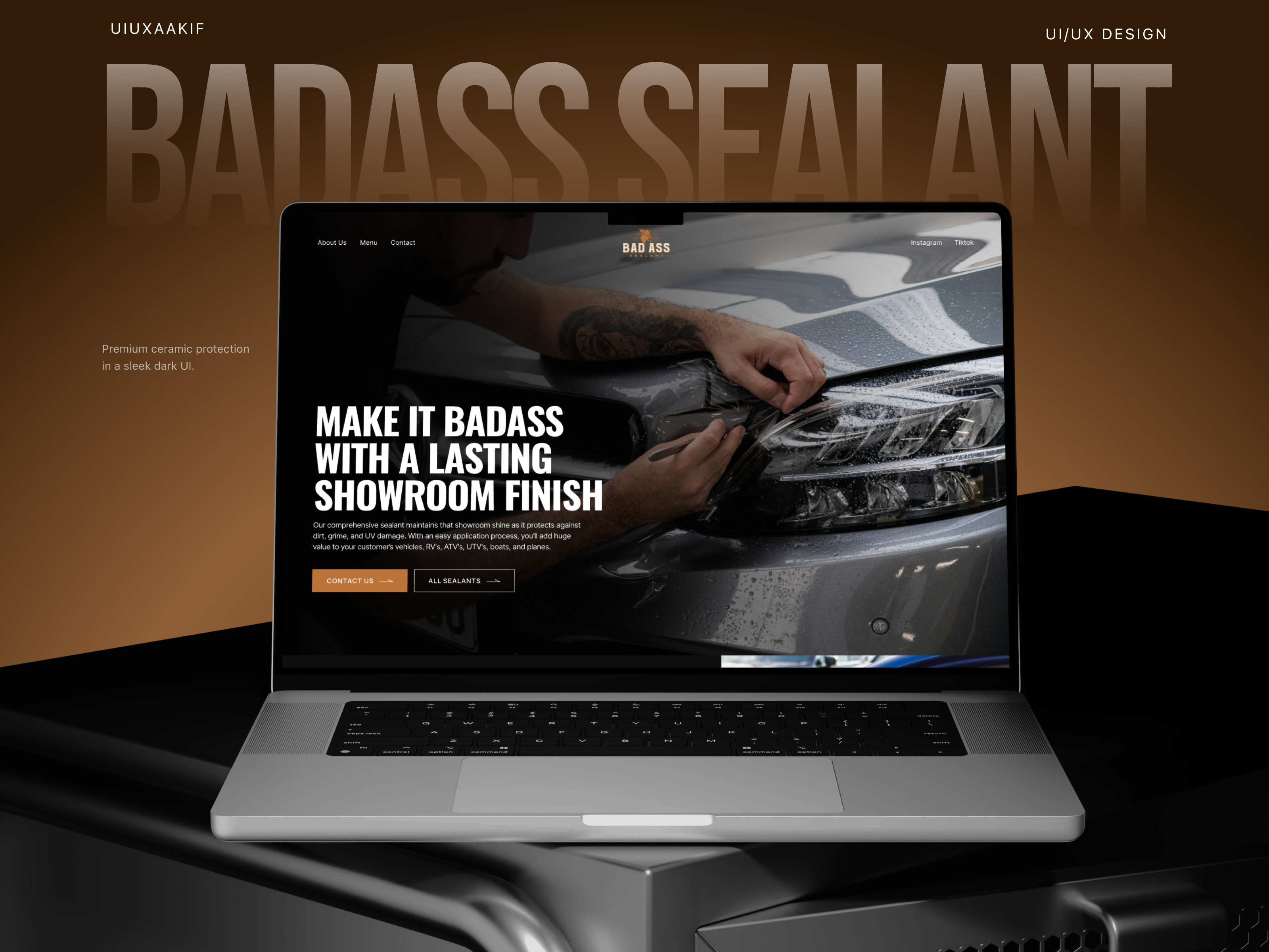 BadAss Sealant UI/UX - Ceramic Coating Website Design car car service detailing service grid inspiration luxury minimal premium ui ui design uiux ux ux design web ui web ui design website design website ui