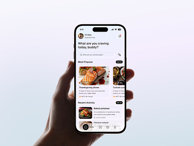 AI Restaurant App – Discover & Order from Any Recipe ai food recipe mobile app ai food tracker app ai fooddelivery ai traking mobile app aifoodapp aifoodtracke airestaurantapp fooddelivery foodui healthapp mobileapp mobileappdesign recipeapp uiuxdesign