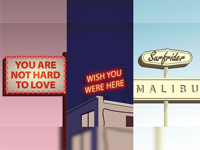 Street Sign Illustrations illustration signs typography