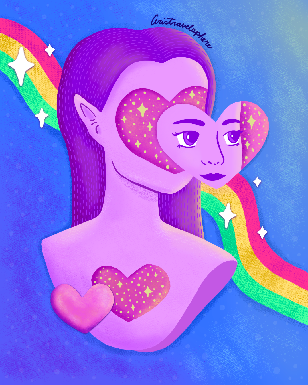 Inktober Day 26 Puzzling ✨ colorful digital art drawing galaxy graphic design illustration illustrator procreate rainbow space