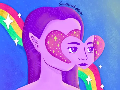 Inktober Day 26 Puzzling ✨ colorful digital art drawing galaxy graphic design illustration illustrator procreate rainbow space