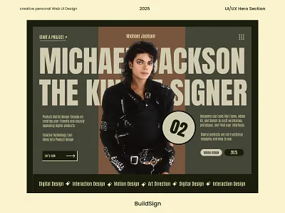 Creative Personal Portfolio Website UI Design art direction buildsign creative layout creative ui design designer portfolio digital design figma design hero section interaction design landing page minimal web modern web design motion concept personal branding personal web design portfolio website typography design ui ux design web design web experience