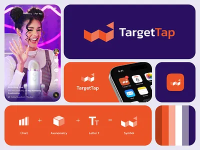 TargetTap Brand Identity and Logo Design ai automation branding creativeagency dataplatform graphic design logo logodesign marketingtech ui visualidentity wowsylab