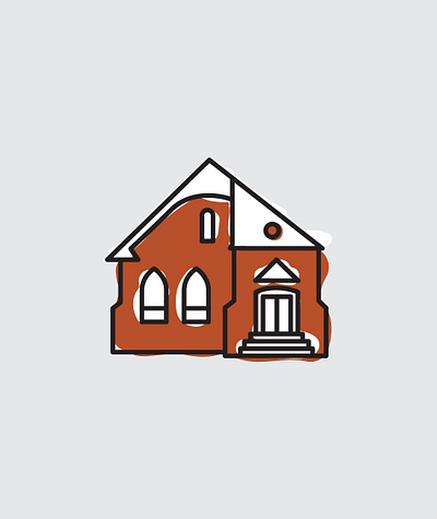 Unused design asset for a church brand branding church design iconography illustration