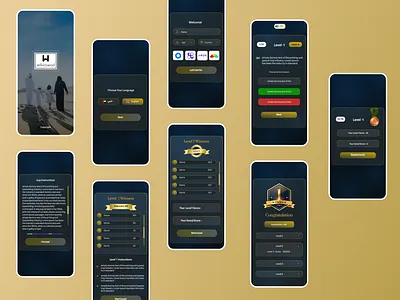 Designing Wikirowad - Fun Way to Learn About Arab Gulf Pioneers arabic design arabic ui quiz quiz app quiz app ui uae design uae market ui design uiux