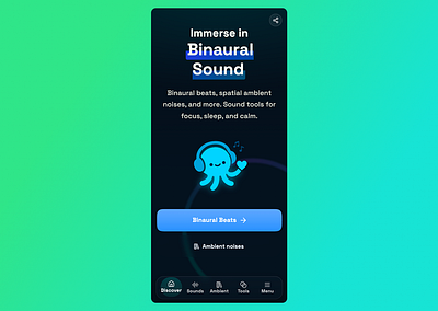 Binauro Landing Page Mobile Hero CTA binauro