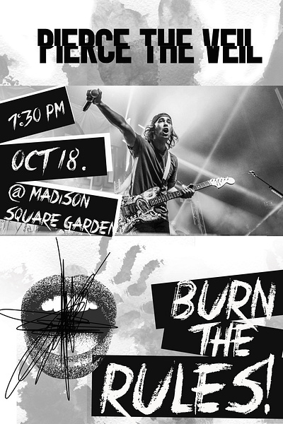 Pierce the Veil Concert @ NYC branding design graphic design poster typography ui ux vector