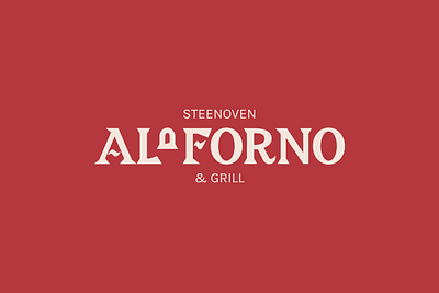 Italian Restaurant Al Forno extended logo branding fire graphic design icon icon design lettering logo logo design restaurant signing typography