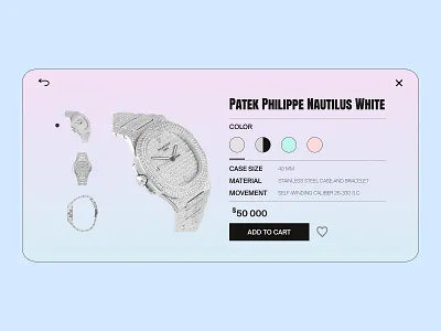 Luxury watch - product page concept design graphic design ui web website