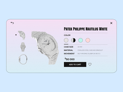 Luxury watch - product page concept design graphic design ui web website